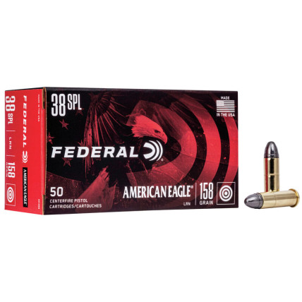 Munição Federal .38 SPL RN 158gr  Cx c/50 1