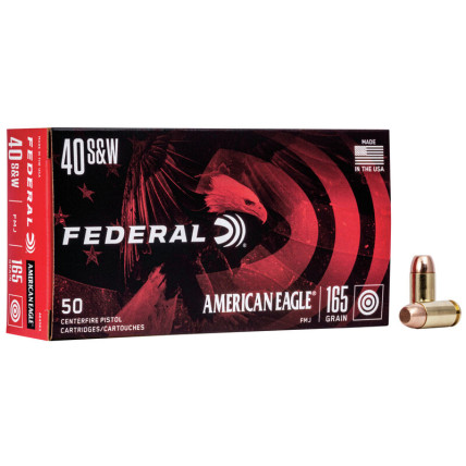 Munição Federal .40 S&W FMJ Ball  165gr Cx c/50 1