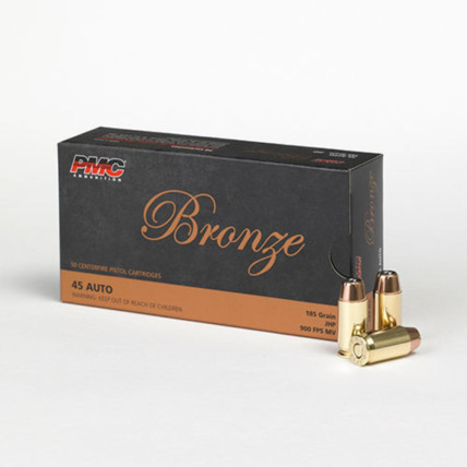 Munição  PMC .45 ACP 185GR JHP Cx c/50 1