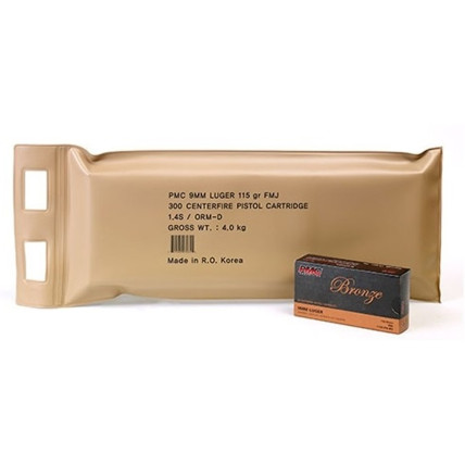 Munição PMC 9 mm Luger 115GR FMJ Pacote c/300 1