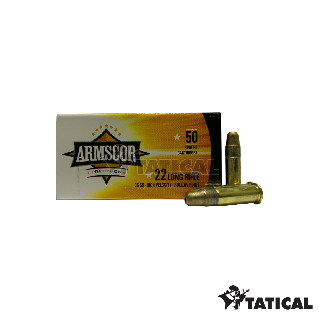 Munição Armscor Precision .22 LR (High Velocity) 36gr HP Cx c/50