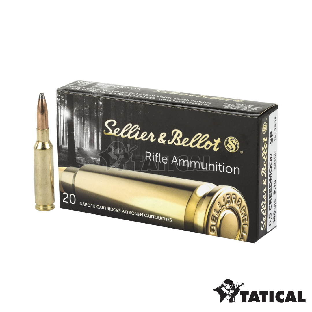Munição Sellier & Bellot 6,5mm Creedmoor SP 140gr Cx c/20