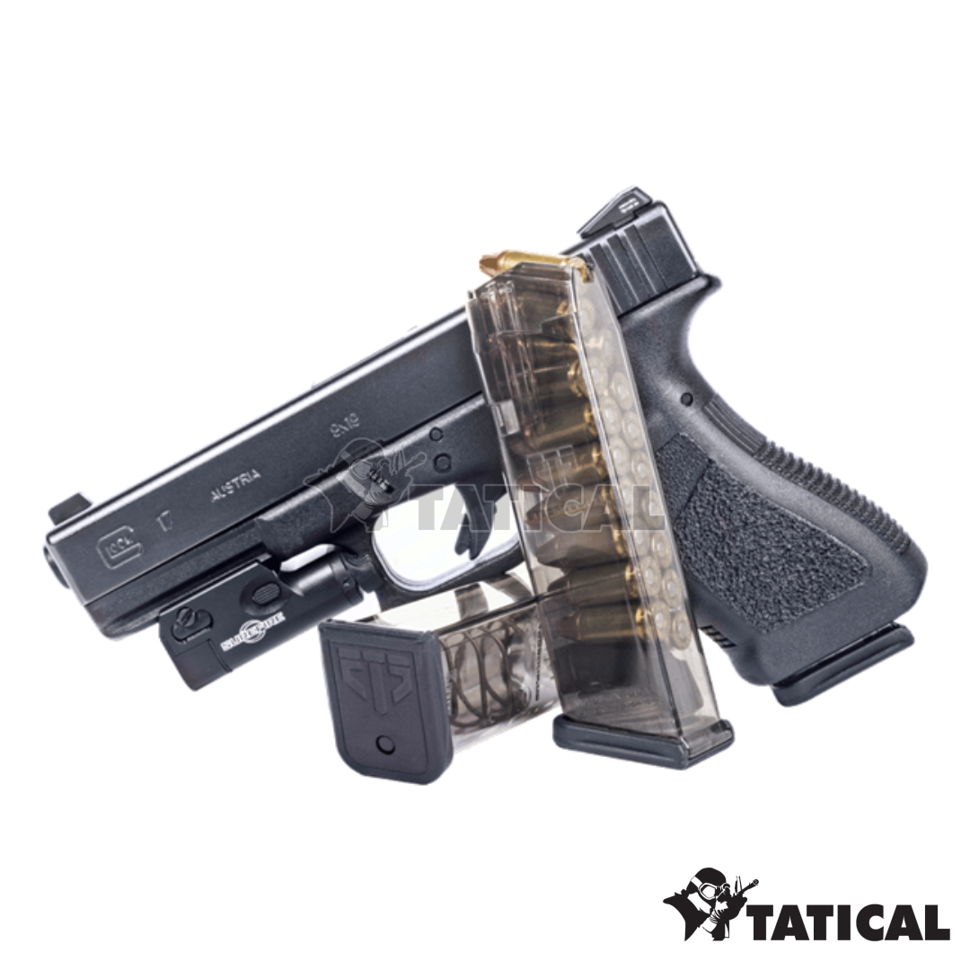 Carregador ETS Para Pistolas Glock Capacidade 17 Tiros 9 mm Luger