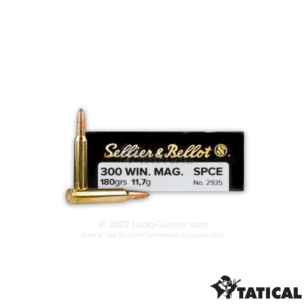 Munição Sellier & Bellot .300 Win Mag SPCE 180gr Cx c/20 1