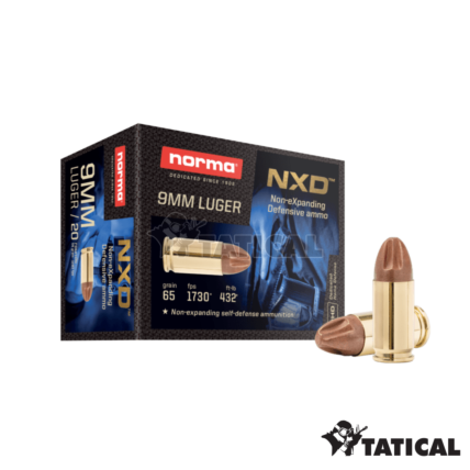 Munição Norma NXD Defensive 9mm Luger 65gr Cx C/20