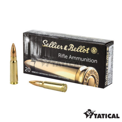Munição Sellier & Bellot .7,62x39 FMJ 124gr Cx c/20
