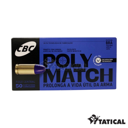 Munição CBC Polymatch 9 mm Luger LPC 124gr Cx c/50 1