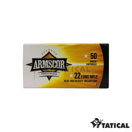 Munição Armscor Precision .22 LR (High Velocity) 36gr HP Cx c/50