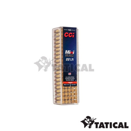 Munição CCI .22 LR MINI-MAG HP Copper Plated 36GR  LR Cx  c/100 1