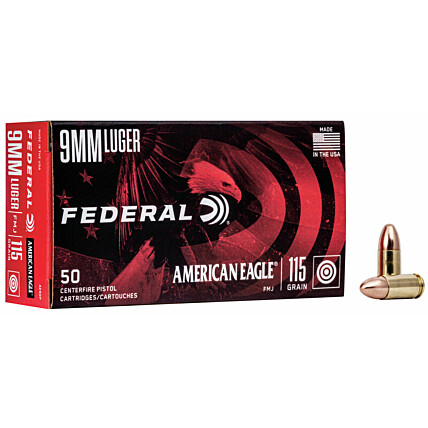 Munição Federal 9 mm Luger  FMJ 115gr Cx c/50 1