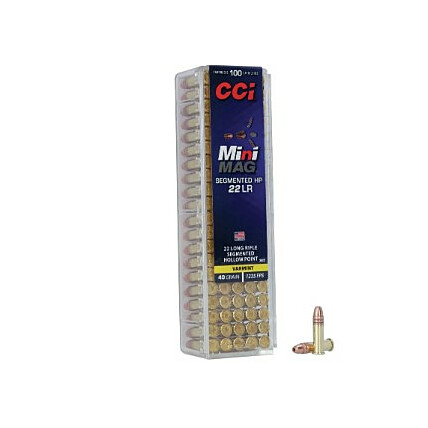 Munição CCI .22 LR HS Mini Mag Segmented HP 40GR Cx C/100 1