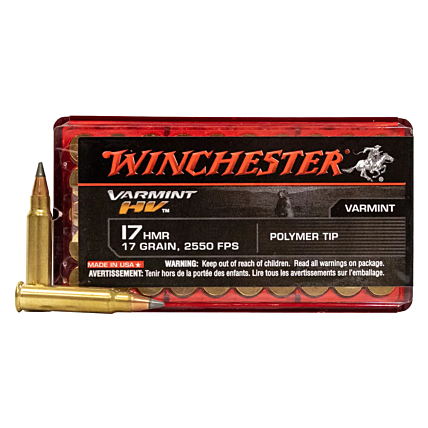 Munição Winchester S17 Polymer Tip .17 HMR 17gr Cx/50 1