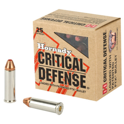 Munição Hornady .38 SPL FTXP 110gr C.DEF Cx c/25 1