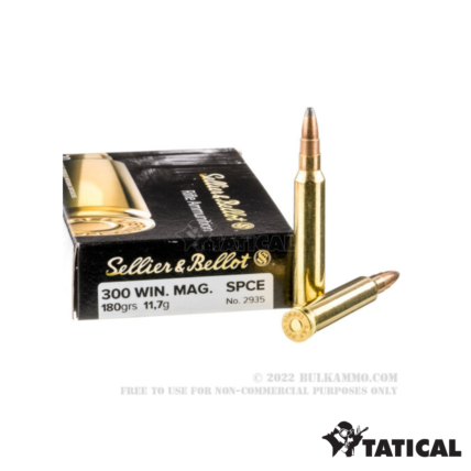 Munição Sellier & Bellot .300 Win Mag SPCE 180gr Cx c/20 1