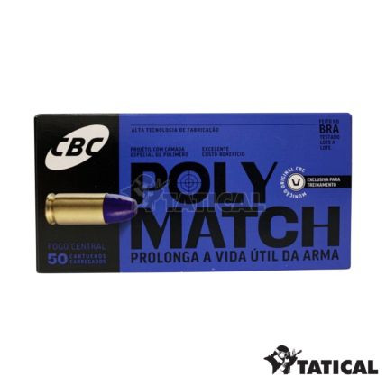 Munição CBC Polymatch 9 mm Luger LPC 124gr Cx c/50 1