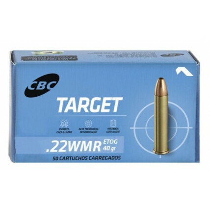 Munição CBC .22 WMR Etog 40 gr Target Cx c/50 1