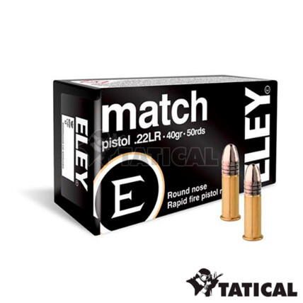 Munição ELEY .22 LR Match Pistol 40gr Cx c/50 1