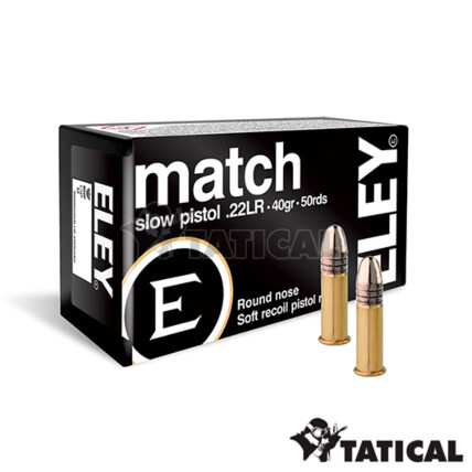 Munição ELEY .22 LR Match Pistol Slow 40gr Cx c/50 1