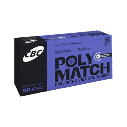 Munição CBC .40 S&W LPC 165gr Polymatch Cx C/50 1