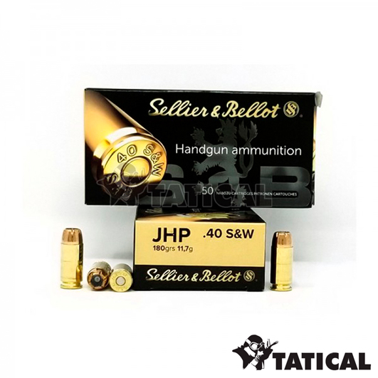 Munição Sellier & Bellot .40 S&W JHP 180GR Cx c/50 1